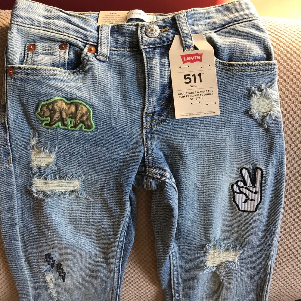 Levi’s 511 slim style size 6 kids jeans new w tags